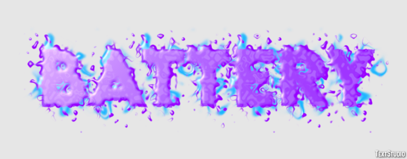 Battery Text Effect