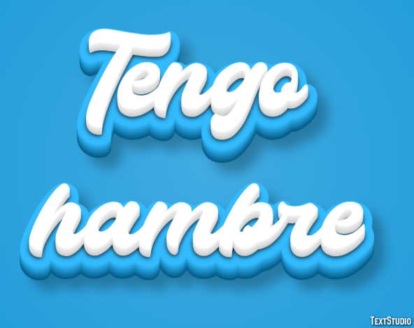 Tengo hambre Effetto testo