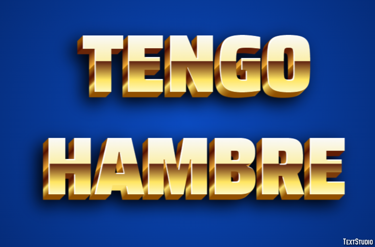 Tengo hambre Effetto testo