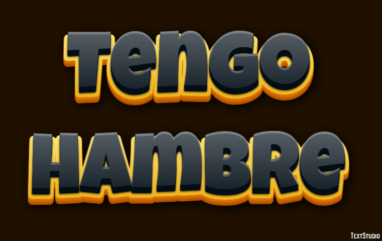 Tengo hambre Efecto de Texto