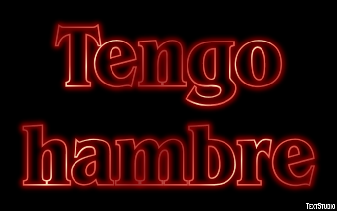 Tengo hambre Efekt tekstowy
