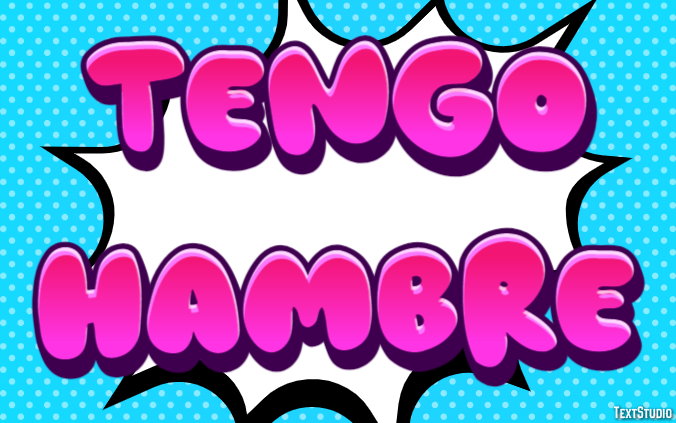 Tengo hambre Efecto de Texto