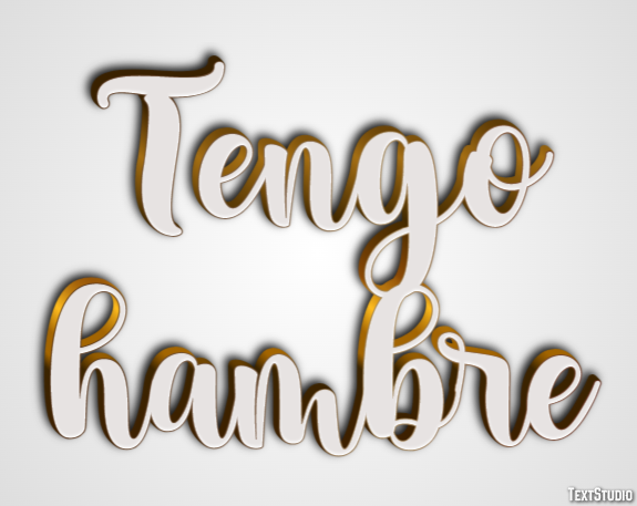 Tengo hambre Efecto de Texto