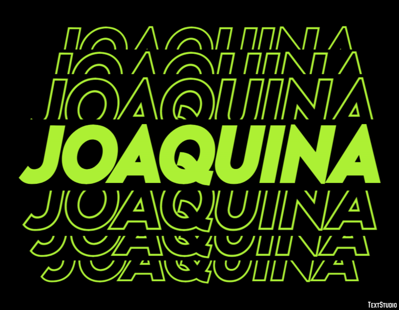 Joaquina Efecto de texto