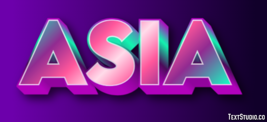 Asia Efeito de texto
