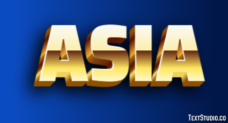 Asia Efeito de texto