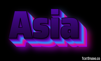 Asia Efeito de texto