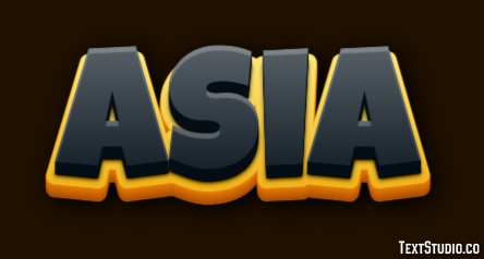 Asia Efeito de texto