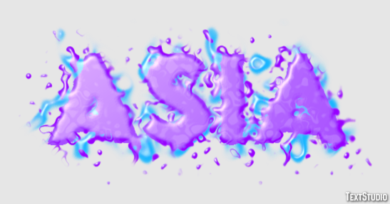 Asia Efeito de texto