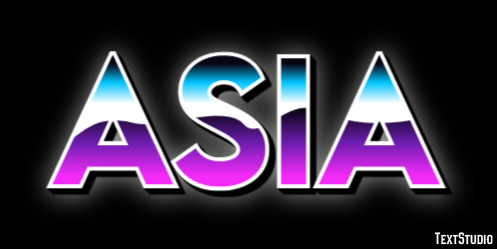 Asia Efeito de texto