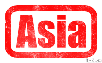 Asia Efeito de texto
