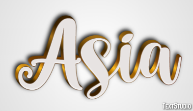 Asia Efeito de texto