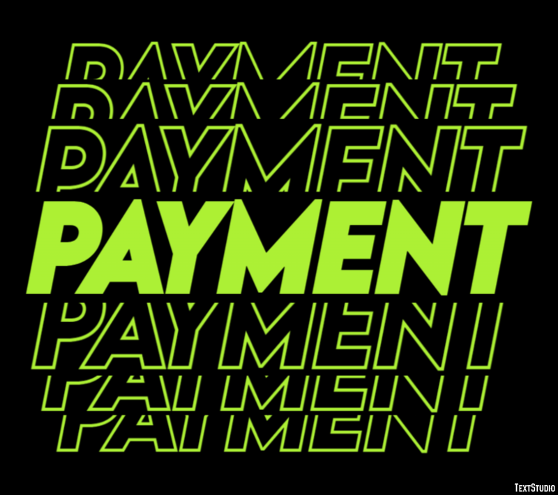 Payment Text effect