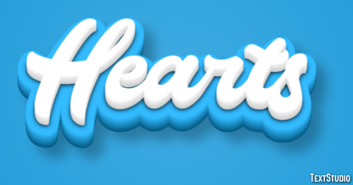 Hearts Tekst Effect