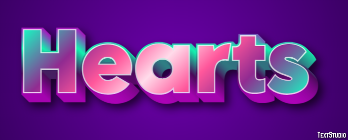 Hearts Tekst Effect