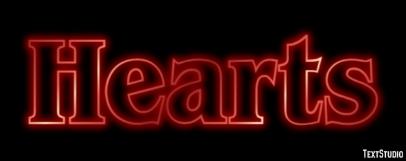Hearts Text effect