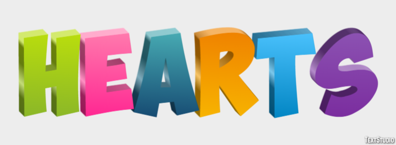 Hearts Text effect