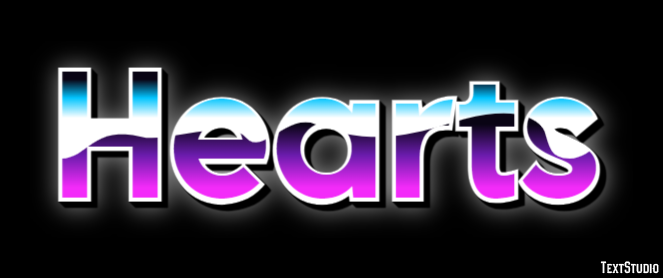 Hearts Effetto testo