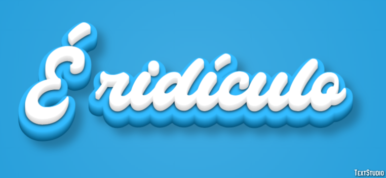 É ridículo Text Effect