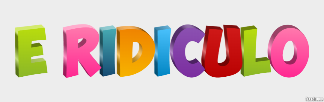É ridículo Text Effect