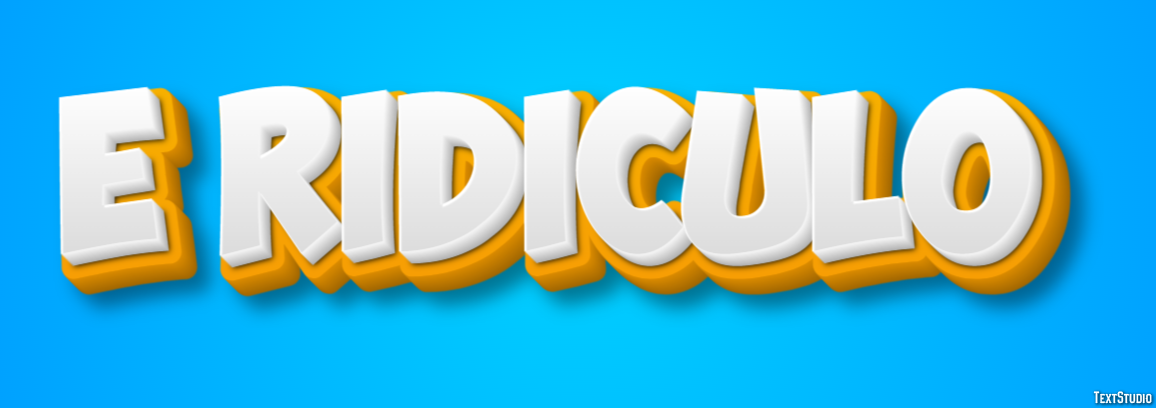 É ridículo Text Effect