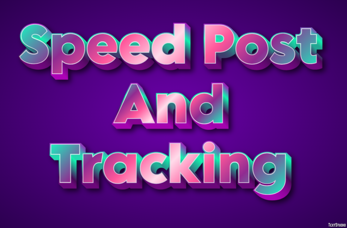 Speed Post And Tracking Efeito de texto