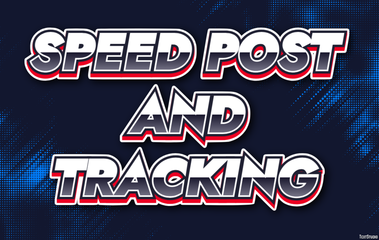 Speed Post And Tracking Efeito de texto