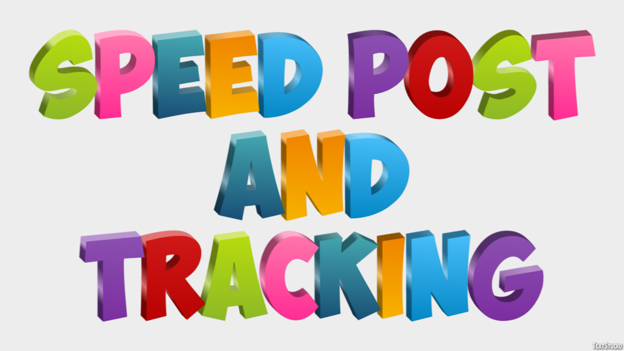 Speed Post And Tracking Efeito de texto