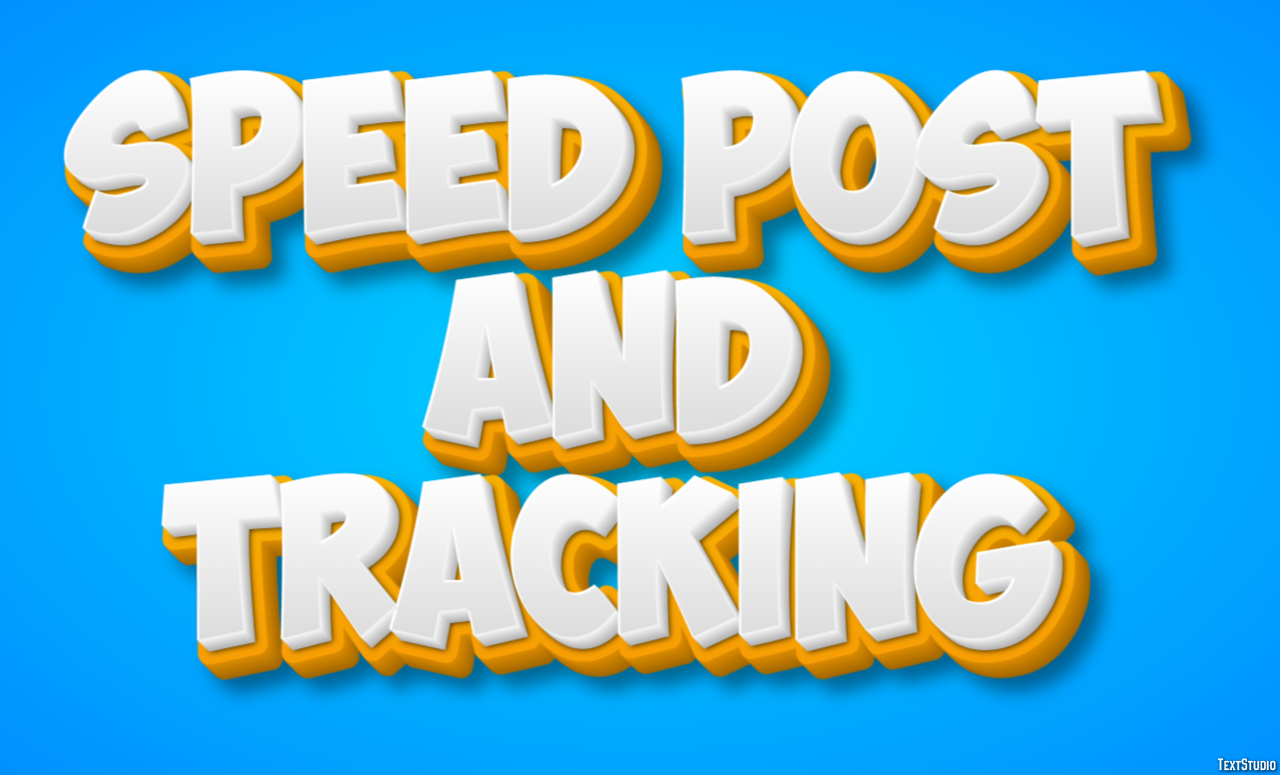 Speed Post And Tracking Efeito de texto