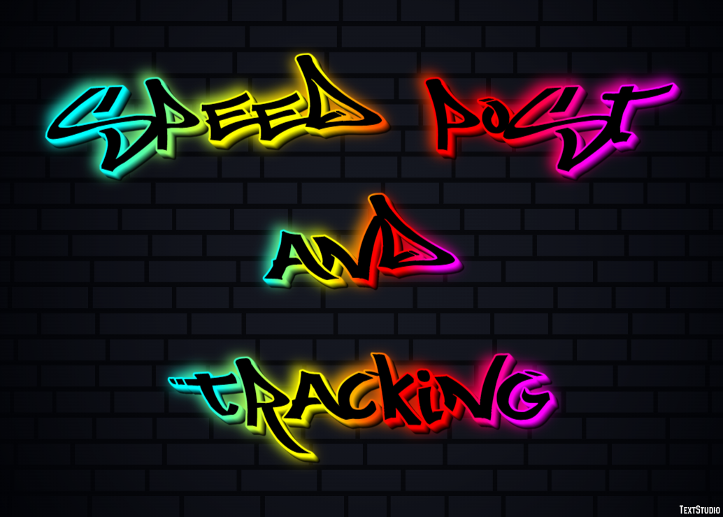 Speed Post And Tracking Efeito de texto
