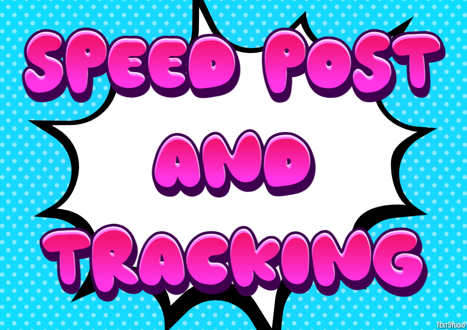 Speed Post And Tracking Efeito de texto