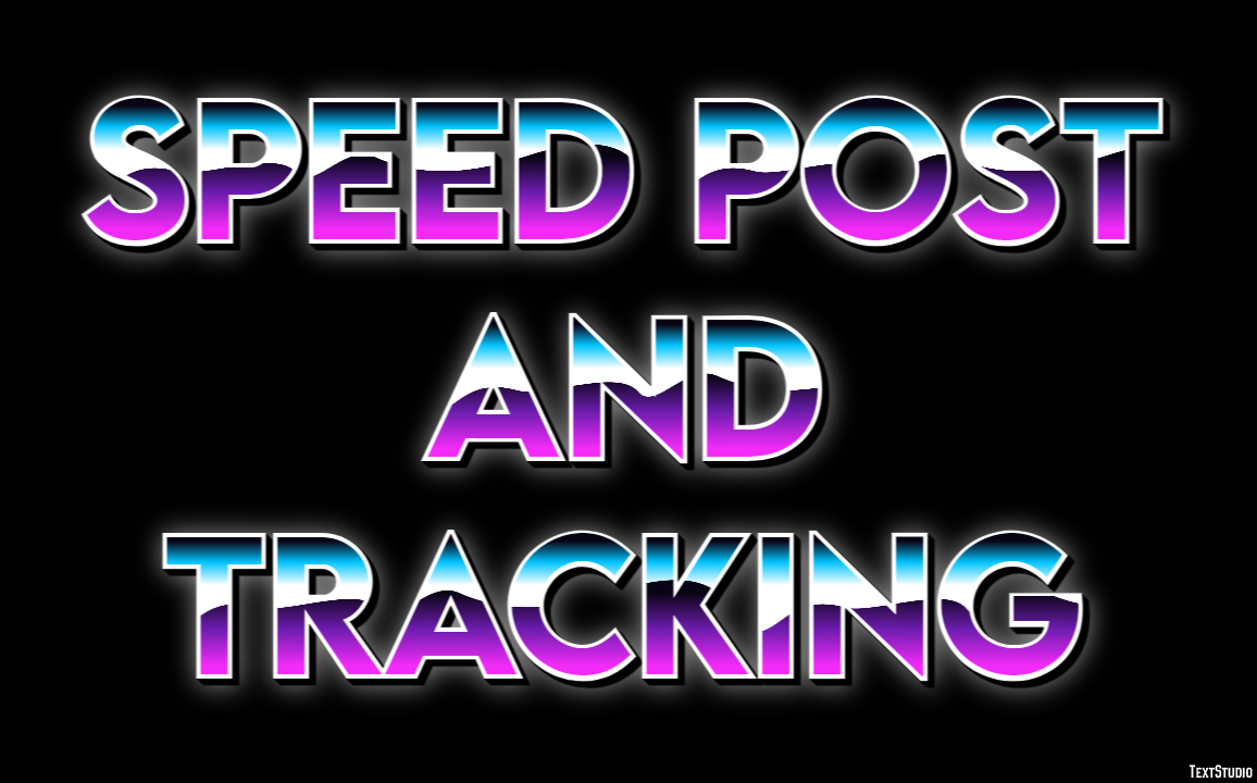 Speed Post And Tracking Efeito de texto