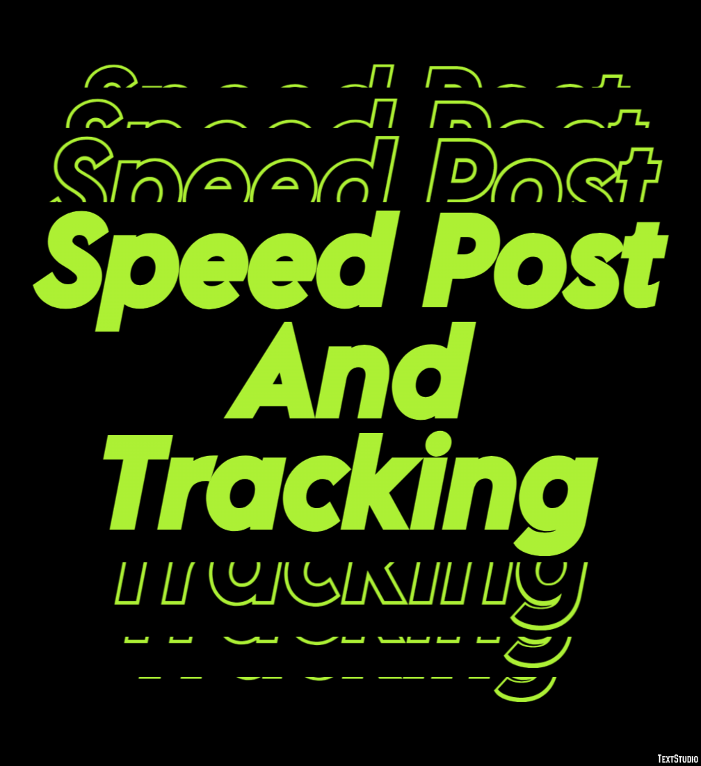 Speed Post And Tracking Efeito de texto
