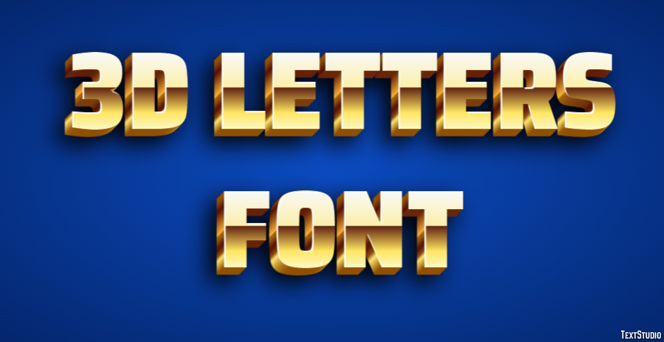 3d Letters Font テキスト効果