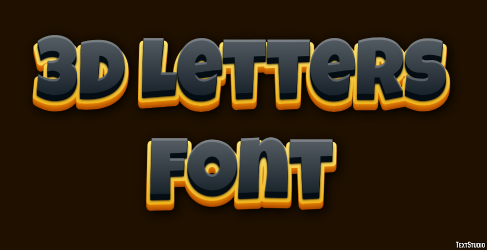 3d Letters Font Efecto de Texto