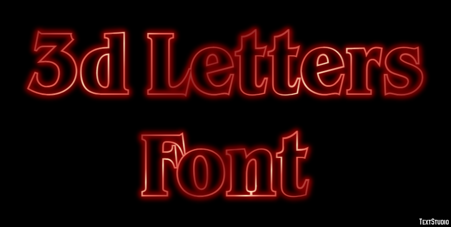 3d Letters Font テキスト効果