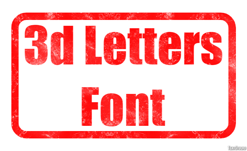 3d Letters Font テキスト効果