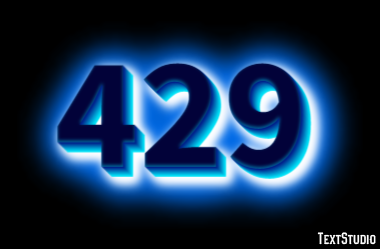 429 Text effect