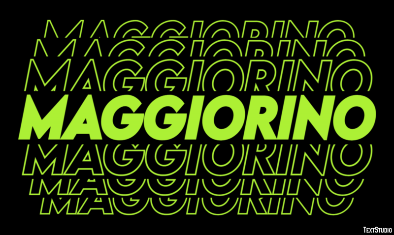 Maggiorino Effetto testo
