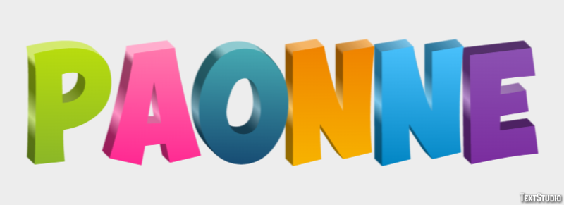 Paonne Effetto testo