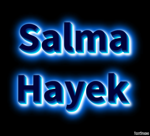 Salma Hayek Efecto de Texto