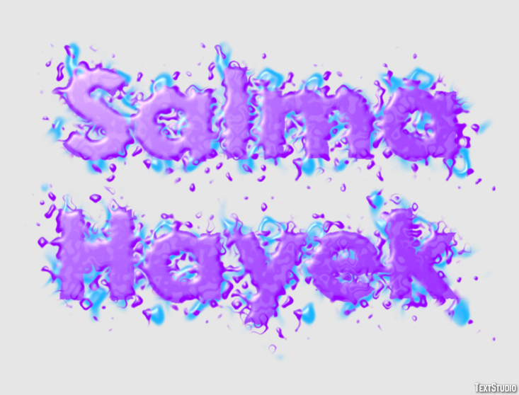 Salma Hayek Text Effect