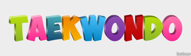 Taekwondo Tekst Effect