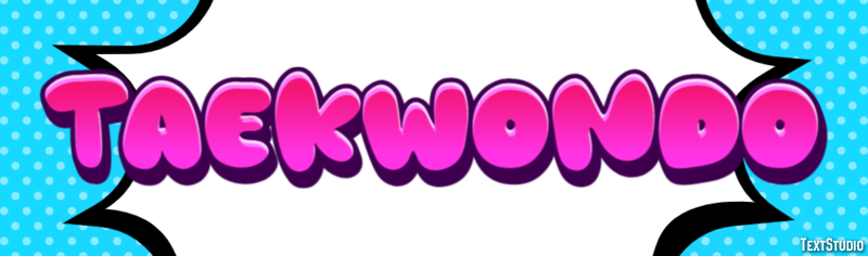 Taekwondo Efekt tekstowy