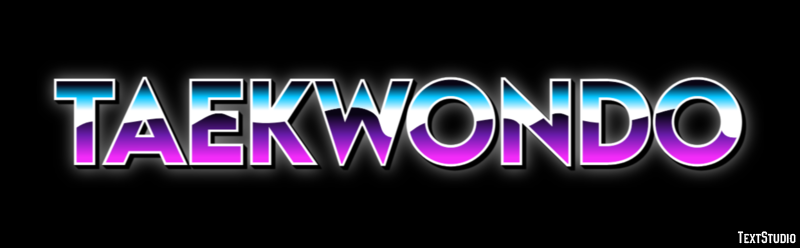 Taekwondo Efekt tekstowy