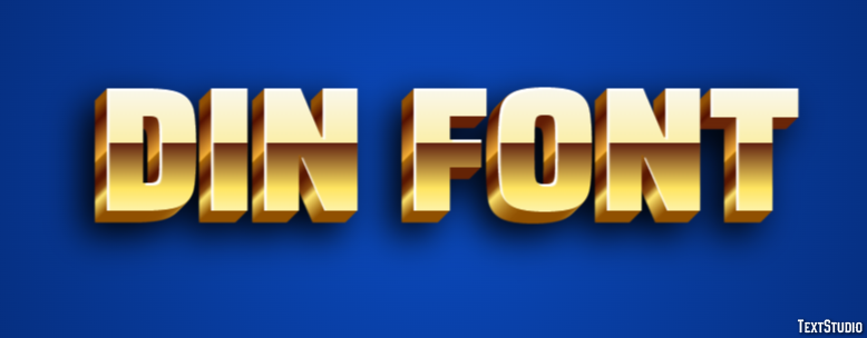 Din Font Texteffekt