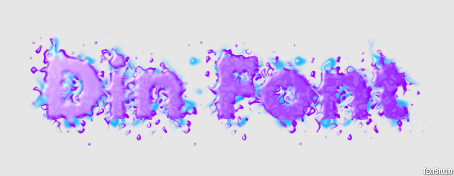 Din Font Texteffekt