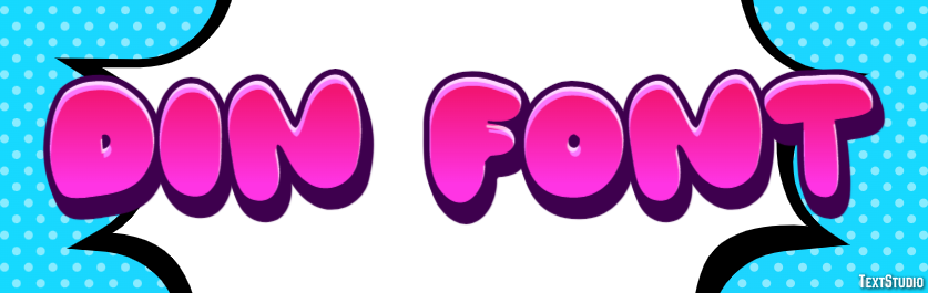 Din Font Texteffekt