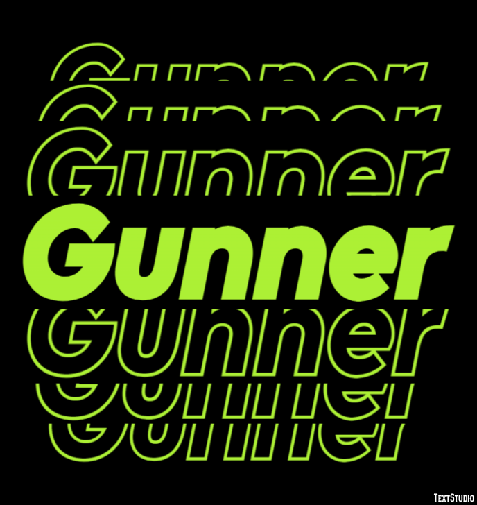 Gunner Efekt tekstowy