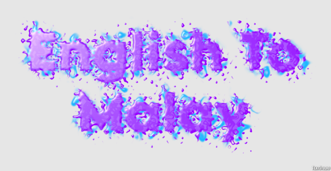 English To Malay Tekst Effect